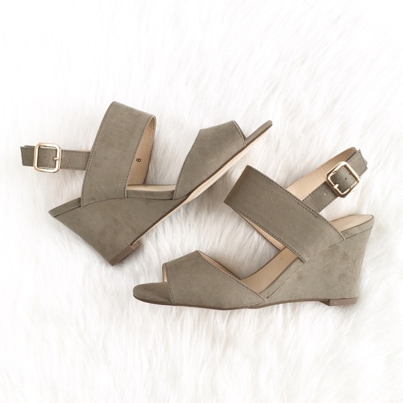 Athena Alexander Shoes - Athena Alexander | olive suedette wedge sandals